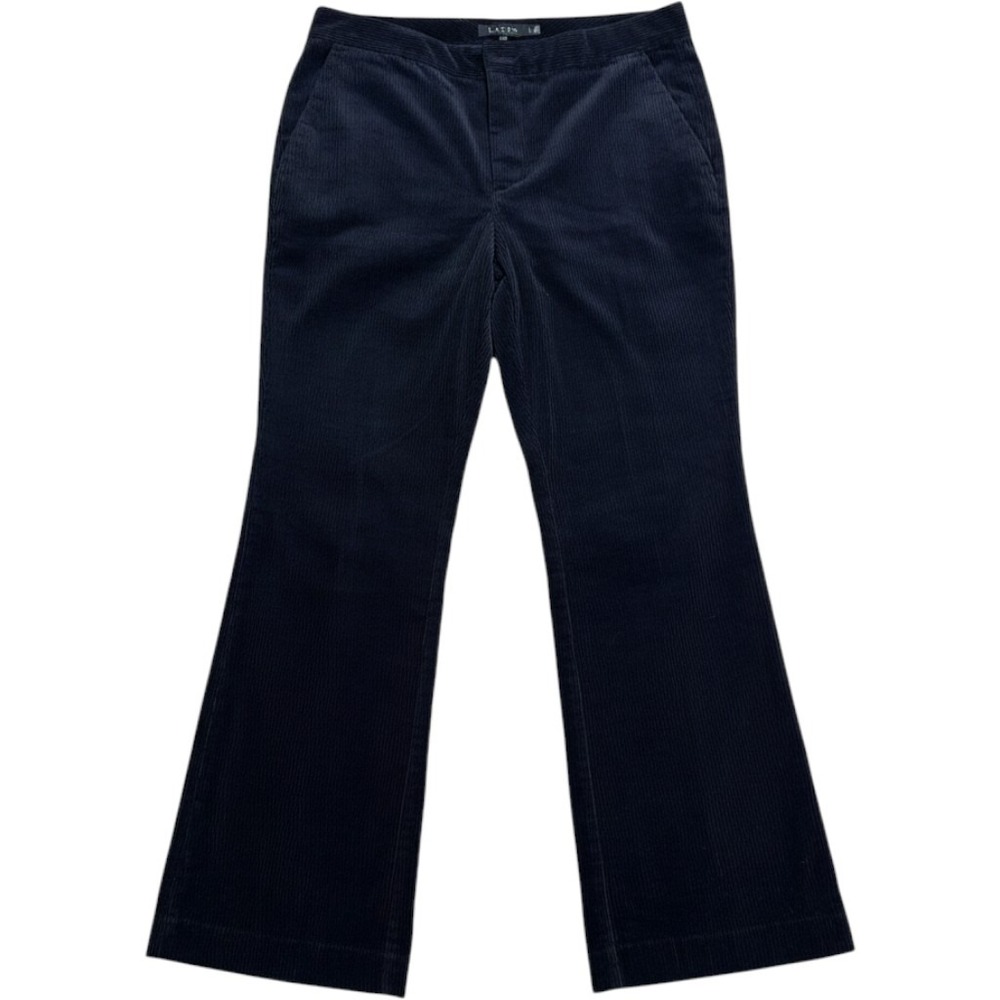 Lauren Ralph Lauren Navy Blue Corduroy Straight Leg Pants Womens Size 8